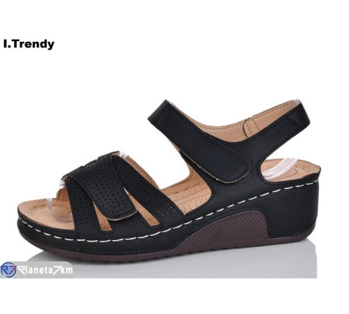 Босоніжки жіночі на літо (8 пар р.37-42) чорний  "Trendy"