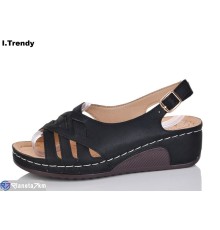 Босоніжки жіночі на літо (8 пар р.37-42) чорний  "Trendy"