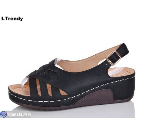 Босоніжки жіночі на літо (8 пар р.37-42) чорний  "Trendy"