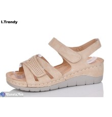 Босоніжки жіночі на літо (8 пар р.36-41) бежевий  "Trendy"