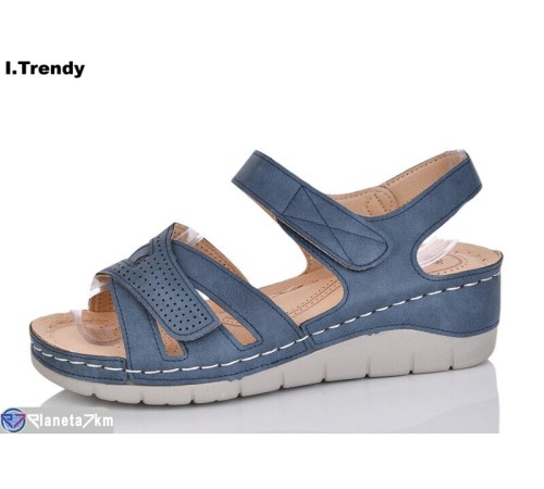 Босоніжки жіночі на літо (8 пар р.36-41) синій  "Trendy"