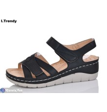 Босоніжки жіночі на літо (8 пар р.36-41) чорний  "Trendy"