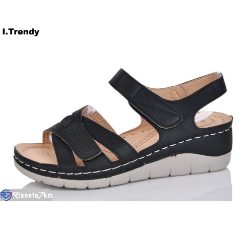 Босоніжки жіночі на літо (8 пар р.36-41) чорний  "Trendy"