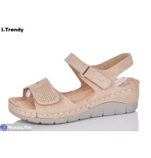 Босоніжки жіночі на літо (8 пар р.36-41) бежевий  "Trendy"