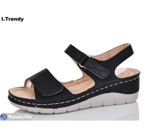 Босоніжки жіночі на літо (8 пар р.36-41) чорний  "Trendy"