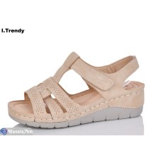 Босоніжки жіночі на літо (8 пар р.36-41) бежевий  "Trendy"