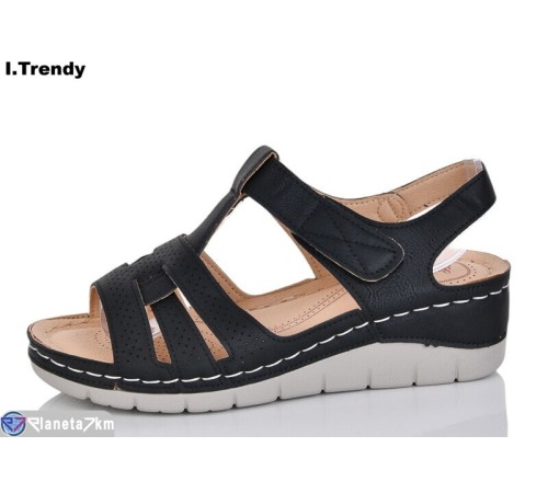 Босоніжки жіночі на літо (8 пар р.36-41) чорний  "Trendy"