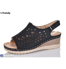 Босоніжки жіночі на літо (8 пар р.37-42) чорний  "Trendy"