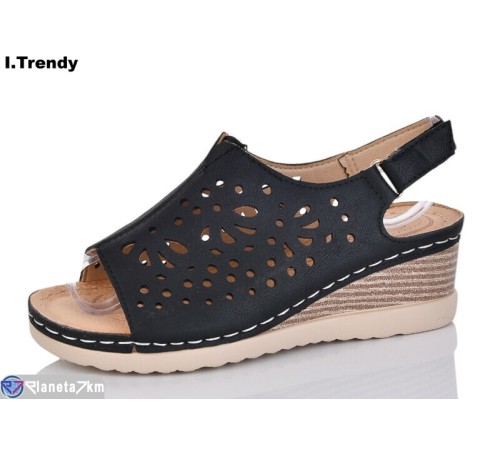 Босоніжки жіночі на літо (8 пар р.37-42) чорний  "Trendy"