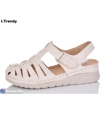 Босоніжки жіночі на літо (8 пар р.37-42) бежевий  "Trendy"