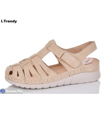 Босоніжки жіночі на літо (8 пар р.37-42) бежевий  "Trendy"