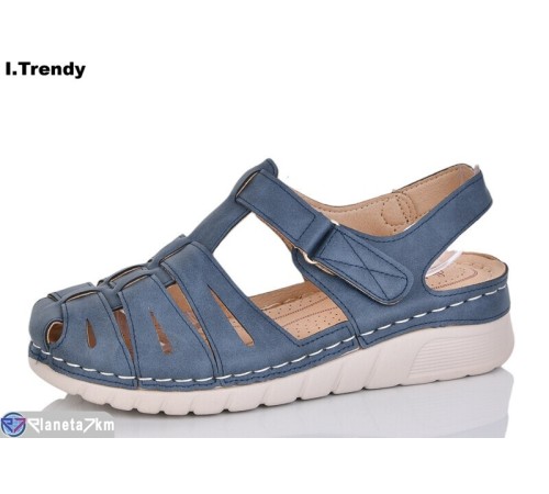 Босоніжки жіночі на літо (8 пар р.37-42) синій  "Trendy"