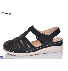 Босоніжки жіночі на літо (8 пар р.37-42) чорний  "Trendy"