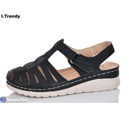 Босоніжки жіночі на літо (8 пар р.37-42) чорний  "Trendy"