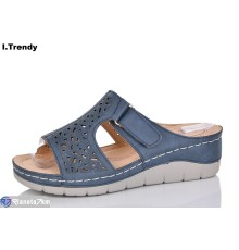 Босоніжки жіночі на літо (8 пар р.37-42) синій  "Trendy"