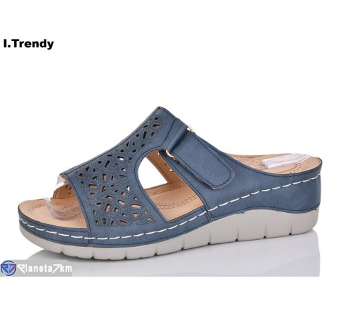 Босоніжки жіночі на літо (8 пар р.37-42) синій  "Trendy"