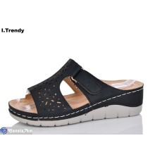 Босоніжки жіночі на літо (8 пар р.37-42) чорний  "Trendy"