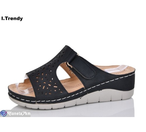 Босоніжки жіночі на літо (8 пар р.37-42) чорний  "Trendy"