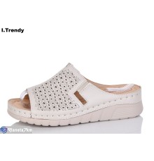 Шлепки жіночі на літо (8 пар р.37-42) бежевий  "Trendy"