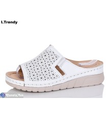 Шлепки жіночі на літо (8 пар р.37-42) білий  "Trendy"