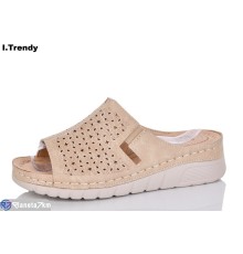 Шлепки жіночі на літо (8 пар р.37-42) коричневий  "Trendy"