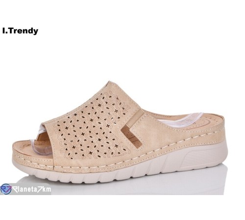 Шлепки жіночі на літо (8 пар р.37-42) коричневий  "Trendy"