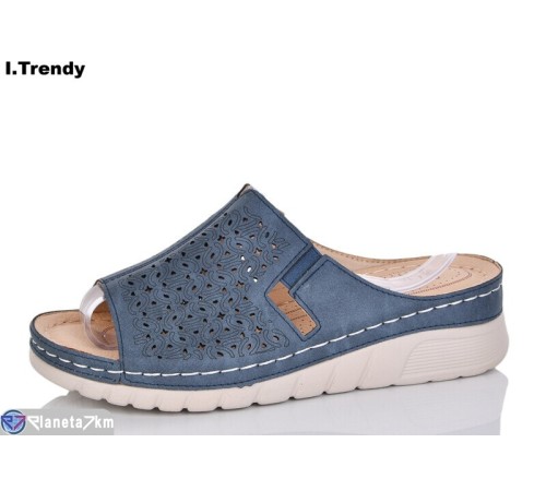 Шлепки жіночі на літо (8 пар р.37-42) синій  "Trendy"