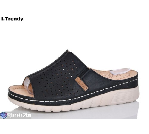 Шлепки жіночі на літо (8 пар р.37-42) чорний  "Trendy"