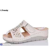 Шлепки жіночі на літо (8 пар р.36-41) бежевий  "Trendy"