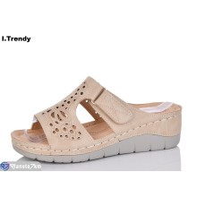 Шлепки жіночі на літо (8 пар р.36-41) бежевий  "Trendy"