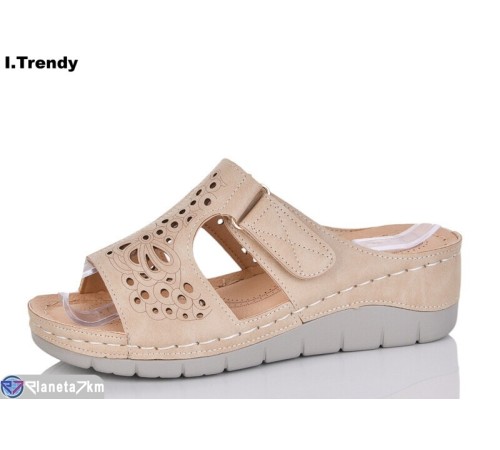 Шлепки жіночі на літо (8 пар р.36-41) бежевий  "Trendy"