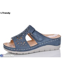 Шлепки жіночі на літо (8 пар р.36-41) синій  "Trendy"