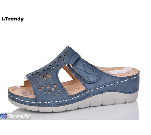 Шлепки жіночі на літо (8 пар р.36-41) синій  "Trendy"