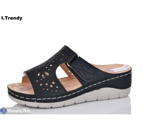 Шлепки жіночі на літо (8 пар р.36-41) чорний  "Trendy"