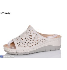 Шлепки жіночі на літо (8 пар р.36-41) бежевий  "Trendy"