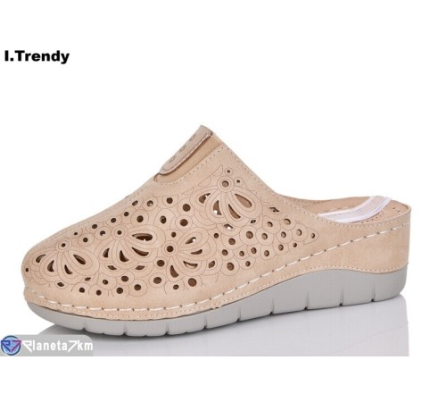 Шлепки жіночі на літо (8 пар р.36-41) бежевий  "Trendy"