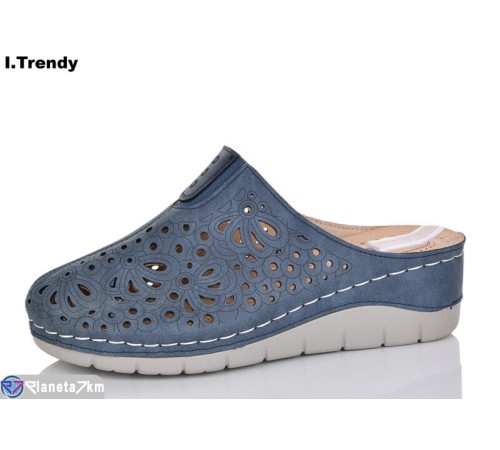 Шлепки жіночі на літо (8 пар р.36-41) синій  "Trendy"