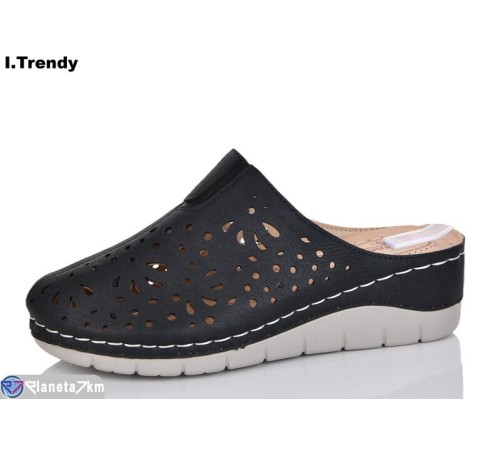 Шлепки жіночі на літо (8 пар р.36-41) чорний  "Trendy"