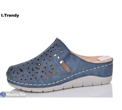 Шлепки жіночі на літо (8 пар р.36-41) синій  "Trendy"