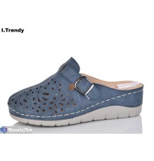 Шлепки жіночі на літо (8 пар р.36-41) синій  "Trendy"