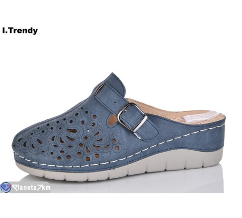 Шлепки жіночі на літо (8 пар р.36-41) синій  "Trendy"