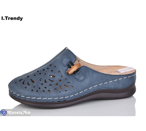 Шлепки жіночі на літо (8 пар р.37-42) синій  "Trendy"