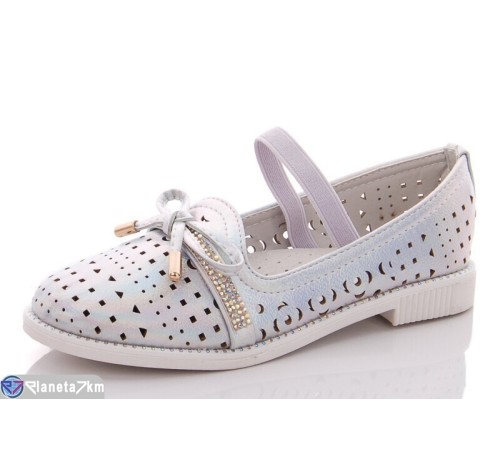 Дитячі туфлі на літо (8 пар р.30-37) срібний  "Fuggo"