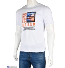 Футболка чоловіча на літо (4 шт. р.сетка S-2XL) білий  "Kalabok"