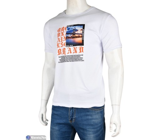 Футболка чоловіча на літо (4 шт. р.сетка S-2XL) білий  "Kalabok"