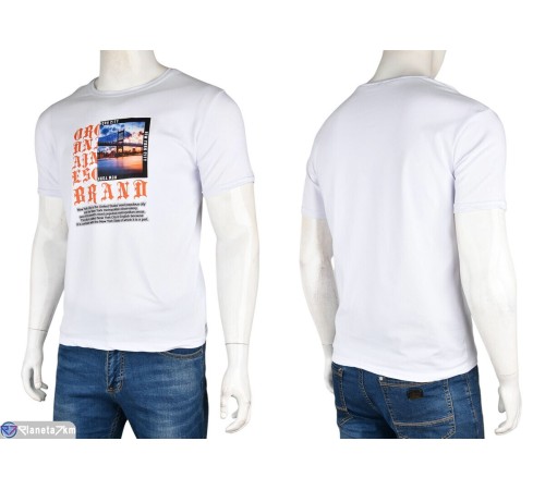 Футболка чоловіча на літо (4 шт. р.сетка S-2XL) білий  "Kalabok"