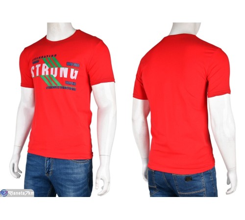 Футболка чоловіча на літо (5 шт. р.сетка S-2XL) червоний  "Kalabok"