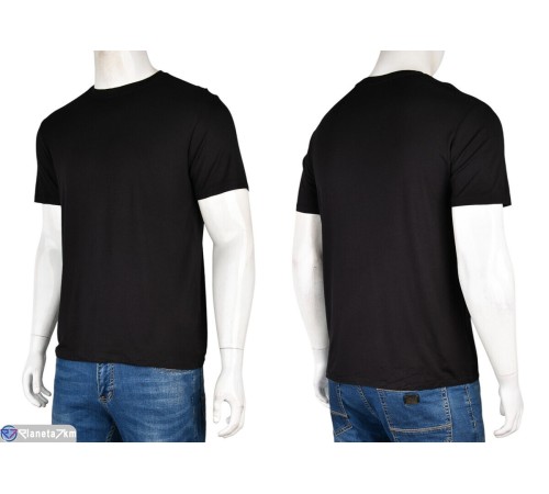 Футболка чоловіча на літо (4 шт. р.сетка M-2XL) чорний  "Kalabok"