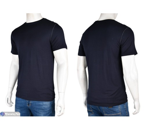 Футболка чоловіча на літо (4 шт. р.сетка M-2XL) синій  "Kalabok"