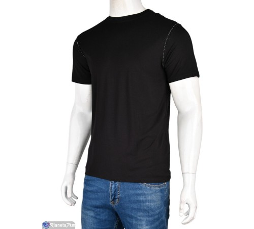 Футболка чоловіча на літо (4 шт. р.сетка M-2XL) чорний  "Kalabok"